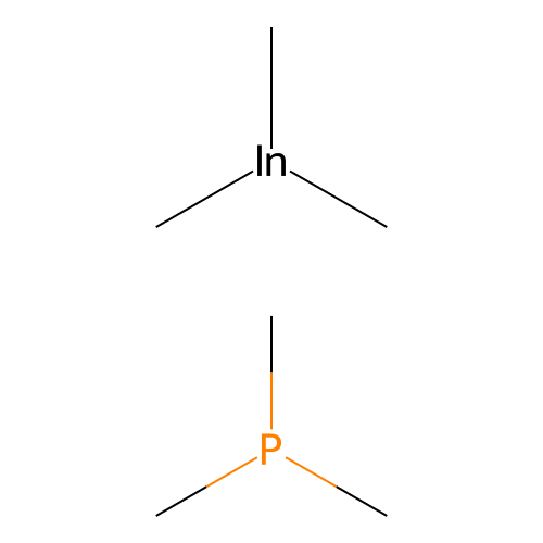 Trimethyl(trimethylphosphine)indium structure