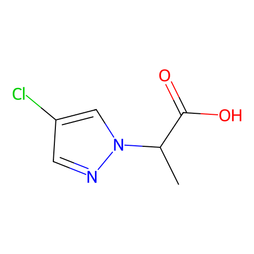 2-(4-chloro-1H-pyrazol-1-yl)propanoic acid structure