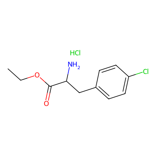 DL-4-Chlorophenylalanine ethyl ester hydrochloride structure