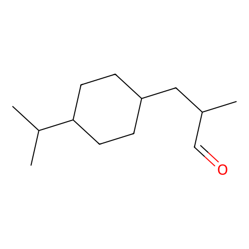 4-Isopropyl-alpha-methylcyclohexanepropionaldehyde structure