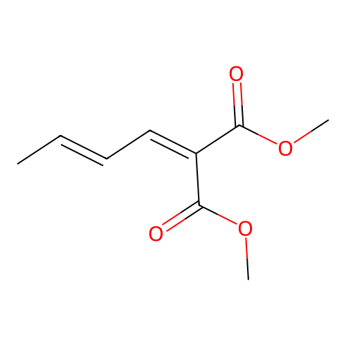dimethyl 2-[(E)-but-2-enylidene]propanedioate structure