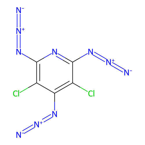 2,4,6-Triazido-3,5-dichloropyridine structure