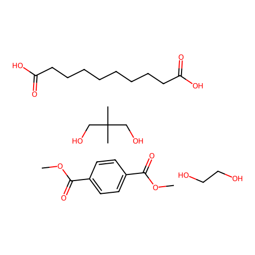 (C10-H18-O4.C10-H10-O4.C5-H12-O2.C2-H6-O2)x- structure