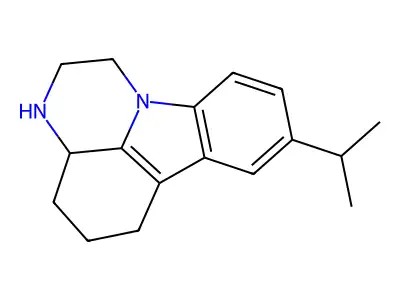 8-Isopropyl-2,3,3a,4,5,6-hexahydro-1H-pyrazino[3,2,1-jk]carbazole structure