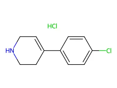 4-(4-Chlorophenyl)-1,2,3,6-tetrahydropyridinium chloride structure