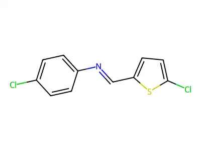 Benzenamine, 4-chloro-N-[(5-chloro-2-thienyl)methylene]- structure