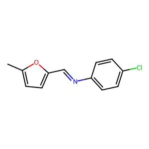 Benzenamine, 4-chloro-N-[(5-methyl-2-furanyl)methylene]- structure