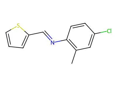 N-(4-chloro-2-methylphenyl)-1-thiophen-2-ylmethanimine structure