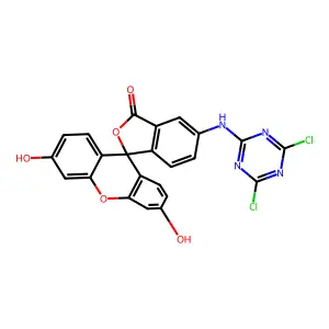 4   -(4,6-Dichlorotriazin-2-yl)aminofluorescein structure
