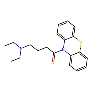 10H-Phenothiazine, 10-(4-(diethylamino)-1-oxobutyl)- structure