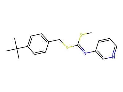 (4-(1,1-Dimethylethyl)phenyl)methyl methyl 3-pyridinylcarbonimidodithioate structure