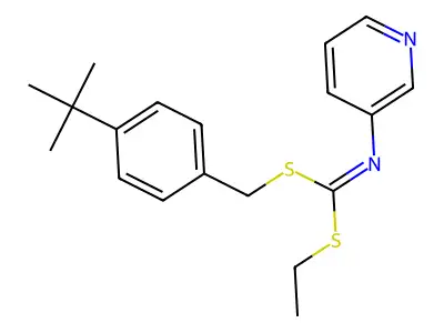 (4-(1,1-Dimethylethyl)phenyl)methyl ethyl 3-pyridinylcarbonimidodithioate structure
