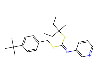 (4- methyl1-ethyl-1-methylpropyl-3-pyridinylcarbonimidodithioate structure
