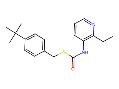 S-((4-(1,1-Dimethylethyl)phenyl)methyl) O-ethyl 3-pyridinylcarbonimidothioate structure