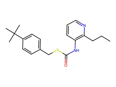 S-((4-(1,1-Dimethylethyl)phenyl)methyl) O-propyl 3-pyridinylcarbonimidothioate structure