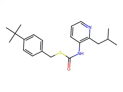 Carbonimidothioic acid, 3-pyridinyl-, S-((4-(1,1-dimethylethyl)phenyl)methyl)O-(2-methylpropyl) ester structure