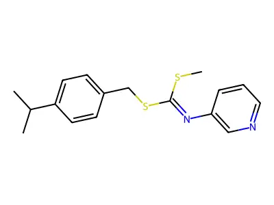 Methyl (4-(1-methylethyl)phenyl)methyl 3-pyridinylcarbonimidodithioate structure