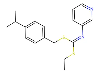 Ethyl (4-(1-methylethyl)phenyl)methyl 3-pyridinylcarbonimidodithioate structure