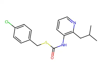 Carbonimidothioic acid, 3-pyridinyl-, S-((4-chlorophenyl)methyl) O-(2-methylpropyl) ester structure