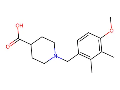 1-[(4-Methoxy-2,3-dimethylphenyl)methyl]piperidine-4-carboxylic acid structure