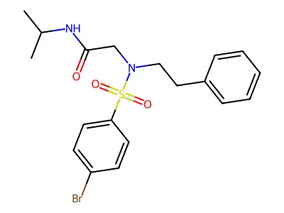 N~2~-(4-Bromobenzene-1-sulfonyl)-N~2~-(2-phenylethyl)-N-propan-2-ylglycinamide structure