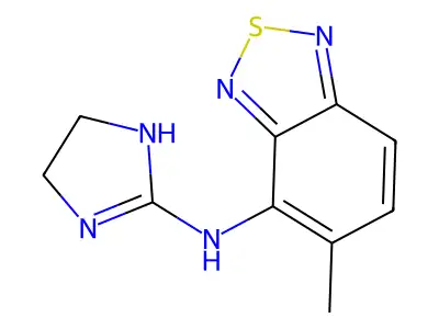 2,1,3-Benzothiadiazol-4-amine, N-(4,5-dihydro-1H-imidazol-2-yl)-5-methyl- structure
