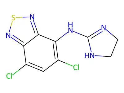 2,1,3-Benzothiadiazol-4-amine, 5,7-dichloro-N-(4,5-dihydro-1H-imidazol-2-yl)- structure
