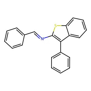 1-phenyl-N-(3-phenyl-1-benzothiophen-2-yl)methanimine structure