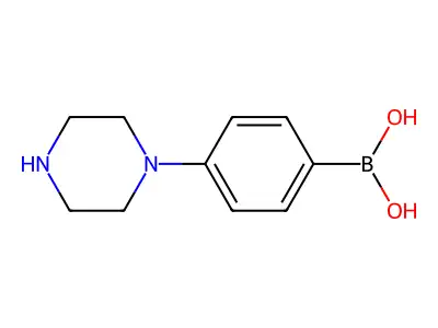 [4-(Piperazin-1-yl)phenyl]boronic acid structure