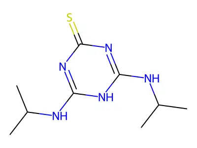 1,3,5-Triazine-2(1H)-thione, 4,6-bis((1-methylethyl)amino)- structure