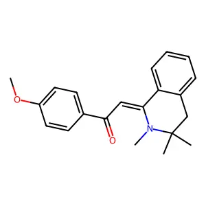 1-(4-methoxyphenyl)-2-(2,3,3-trimethyl-4H-isoquinolin-1-ylidene)ethanone structure