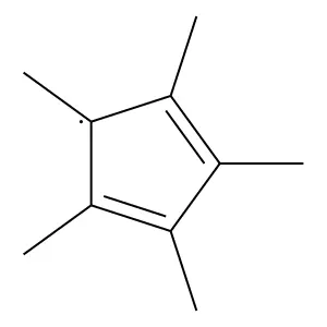 1,2,3,4,5-Pentamethylcyclopenta-2,4-dien-1-yl structure
