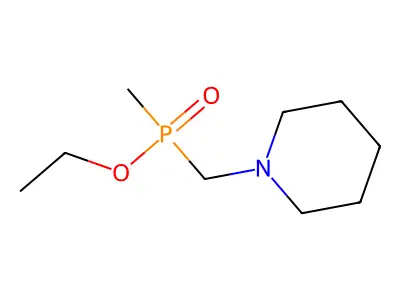 1-[[Ethoxy(methyl)phosphoryl]methyl]piperidine structure