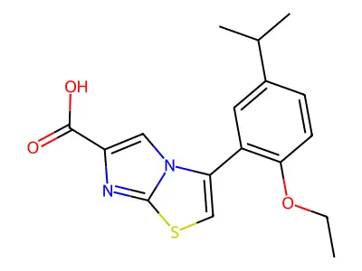 3-(2-Ethoxy-5-propan-2-ylphenyl)imidazo[2,1-b][1,3]thiazole-6-carboxylic acid structure