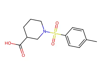 (3S)-1-(4-methylphenyl)sulfonylpiperidine-3-carboxylic acid structure