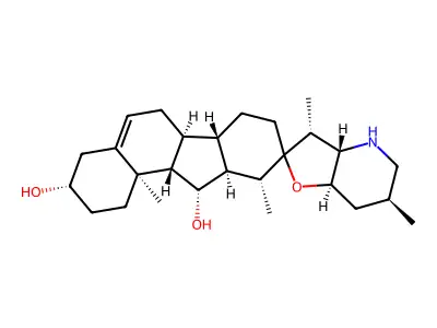 12,13-Dihydro-17,23-epoxyveratraman-3,11-diol structure