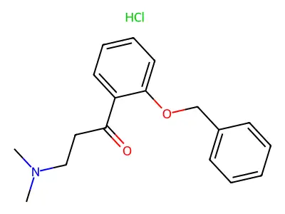 1-Propanone, 3-(dimethylamino)-1-(2-(phenylmethoxy)phenyl)-, hydrochloride structure