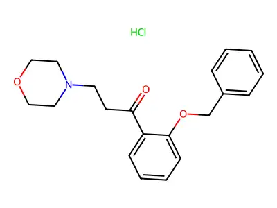 1-Propanone, 3-(4-morpholinyl)-1-(2-(phenylmethoxy)phenyl)-, hydrochloride structure