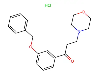 1-Propanone, 3-(4-morpholinyl)-1-(3-(phenylmethoxy)phenyl)-, hydrochloride structure