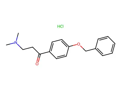 1-Propanone, 3-(dimethylamino)-1-(4-(phenylmethoxy)phenyl)-, hydrochloride structure