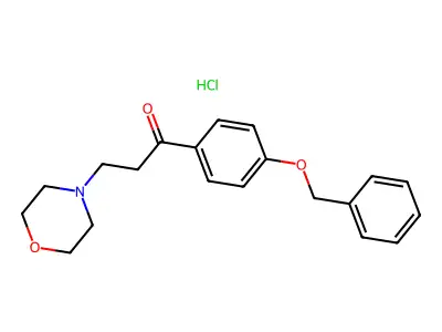 1-Propanone, 3-(4-morpholinyl)-1-(4-(phenylmethoxy)phenyl)-, hydrochloride structure