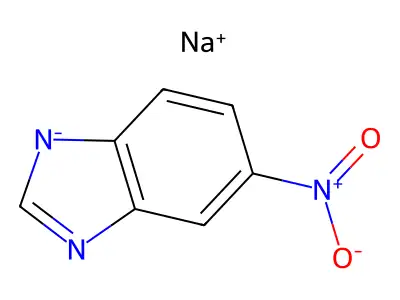 6-Nitrobenzimidazole, sodium salt structure
