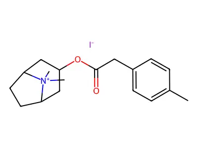Tropine 4-tolylacetate methiodide structure