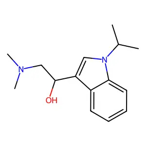 Indole-3-methanol, alpha-((dimethylamino)methyl)-1-isopropyl- structure