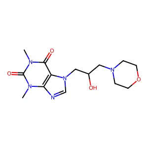 Theophylline, 7-(2-hydroxy-3-morpholinopropyl)- structure