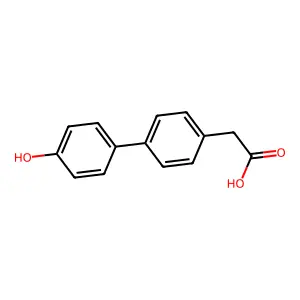 (1,1'-Biphenyl)-4-acetic acid, 4'-hydroxy- structure