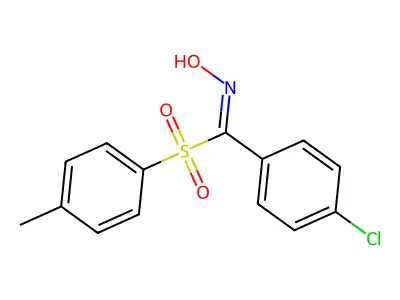 N-[(4-chlorophenyl)-(4-methylphenyl)sulfonylmethylidene]hydroxylamine structure