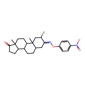 2alpha-Bromo-3-[(4-nitrophenoxy)imino]-5alpha-androstan-17-one structure