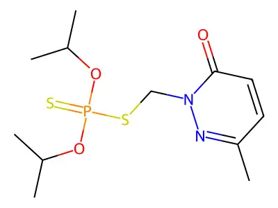 Phosphorodithioic acid, O,O-diisopropyl ester, S-ester with 2-(mercaptomethyl)-6-methyl-3(2H)-pyridazinone structure