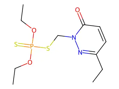 Phosphorodithioic acid, O,O-diethyl ester, S-ester with 6-ethyl-2-(mercaptomethyl)-3(2H)-pyridazinone structure